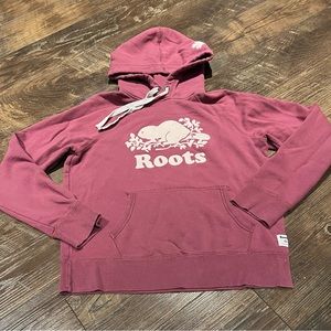 Roots hoodie size medium pink